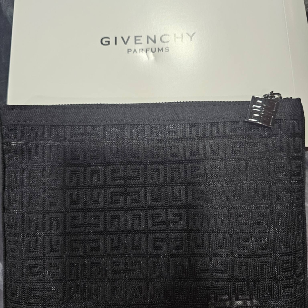 Givenchy Black Embossed Logo Tote Pouch - Picture 2 of 4